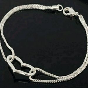 Silver Heart Love Bracelet